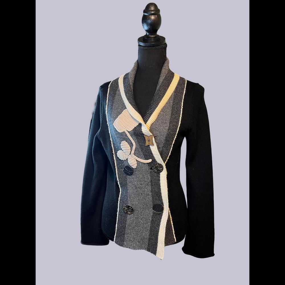 Anthropologie Field Flower Cardigan Size M Crochet Detail​​ - Picture 8 of 12